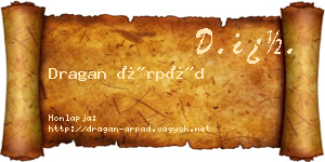Dragan Árpád névjegykártya